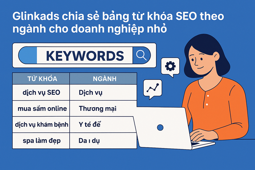 Glinkads chia sẻ bảng từ khóa SEO theo ngành cho doanh nghiệp nhỏ