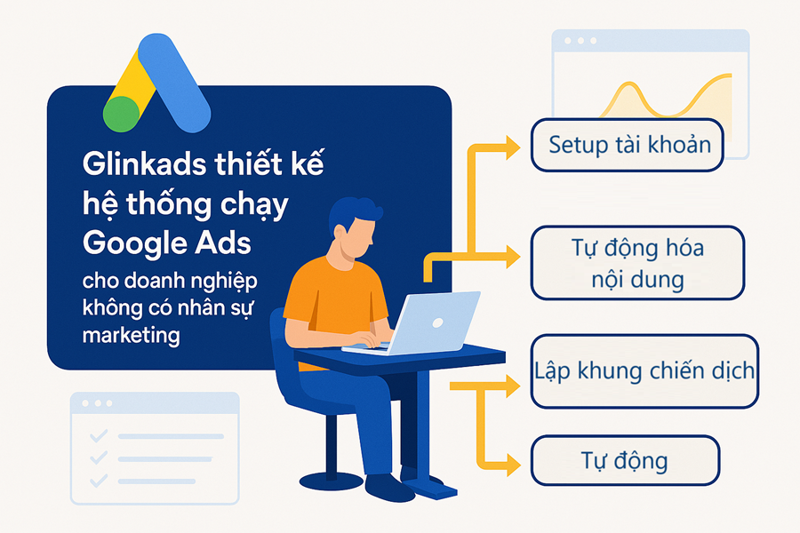 Glinkads thiết kế hệ thống chạy Google Ads cho doanh nghiệp không có nhân sự marketing