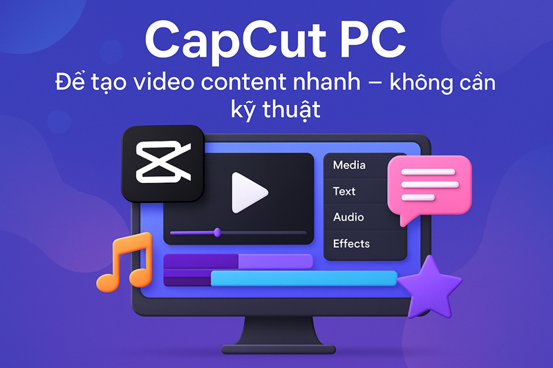 Hướng Dẫn Dùng CapCut PC Tạo Video Content Nhanh – Không Cần Kỹ Thuật