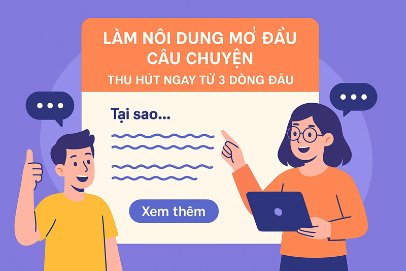 Làm nội dung mở đầu câu chuyện – thu hút ngay từ 3 dòng đầu