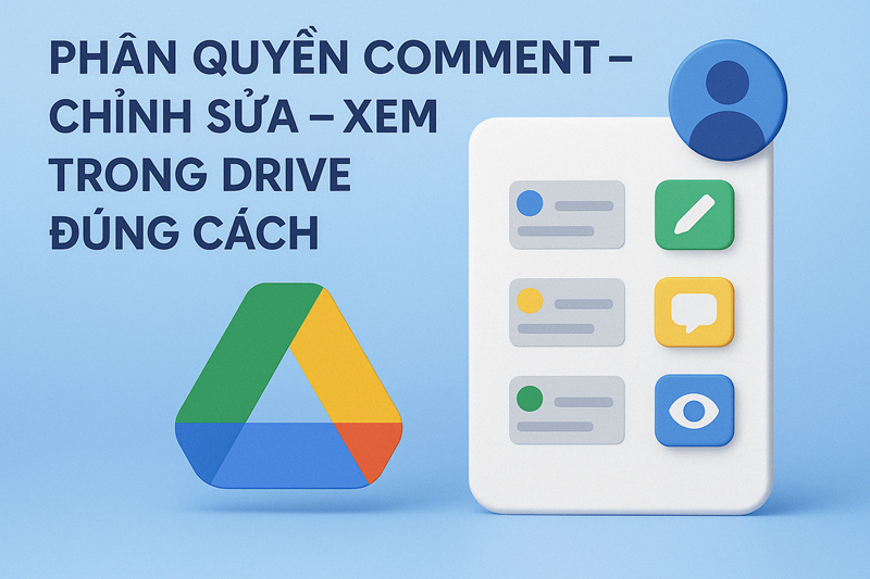 Phân quyền comment – chỉnh sửa – xem trong Drive đúng cách