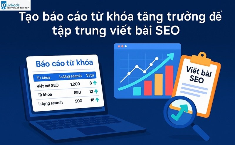 Tạo báo cáo từ khóa tăng trưởng để tập trung viết bài SEO