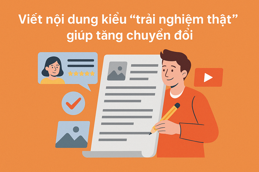 Viết nội dung kiểu “trải nghiệm thật” giúp tăng chuyển đổi